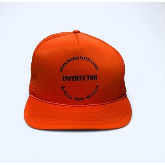 Crown Vintage Ozark Hunter Safety Clinic Instructor STL Orange SnapBack Hat Cap - Picture 1 of 10